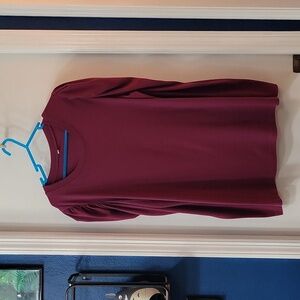 Marron puffy sleeve top